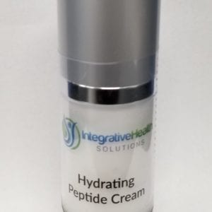 A bottle of hydrating peptide cream