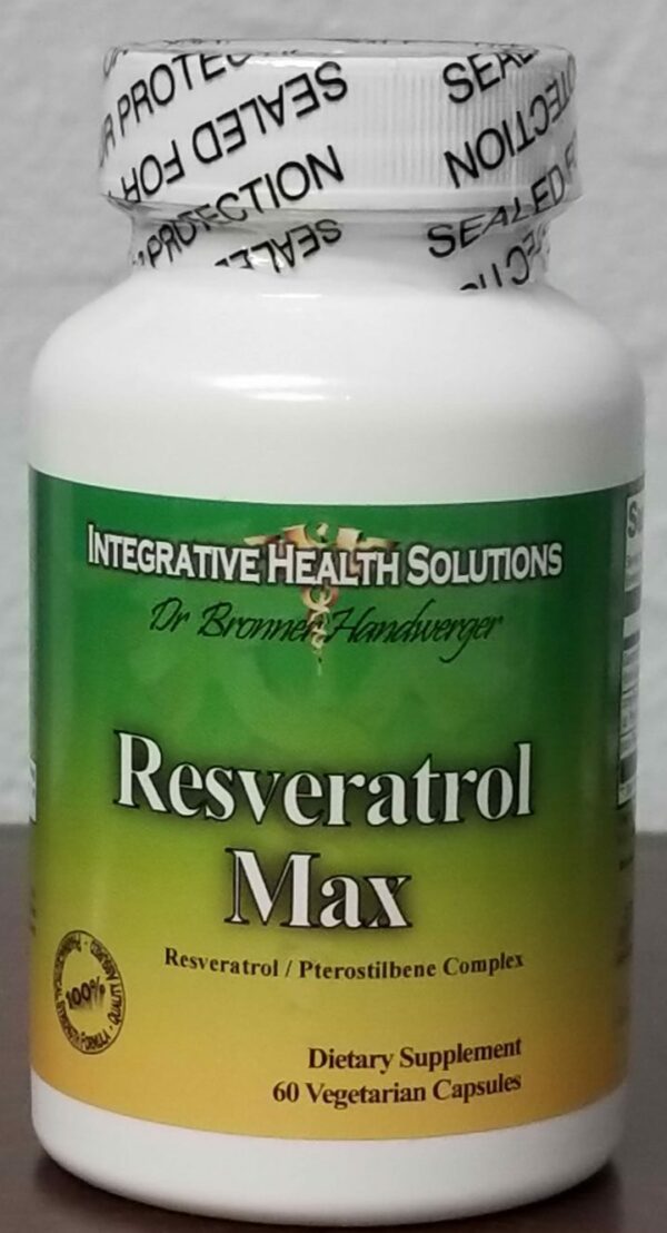 A bottle of resveratrol max is shown.