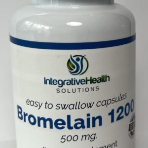 A bottle of bromelain is shown.