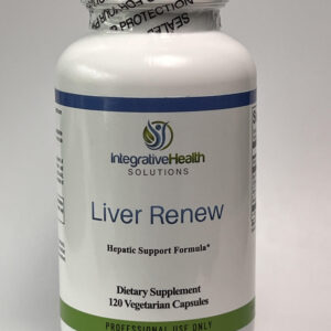A bottle of liver renew is shown.
