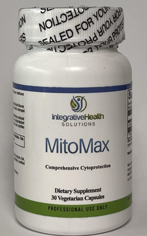 A bottle of mitomax supplement is shown.