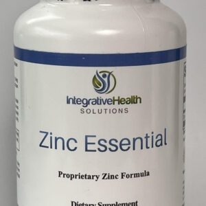 A bottle of zinc essential is shown.