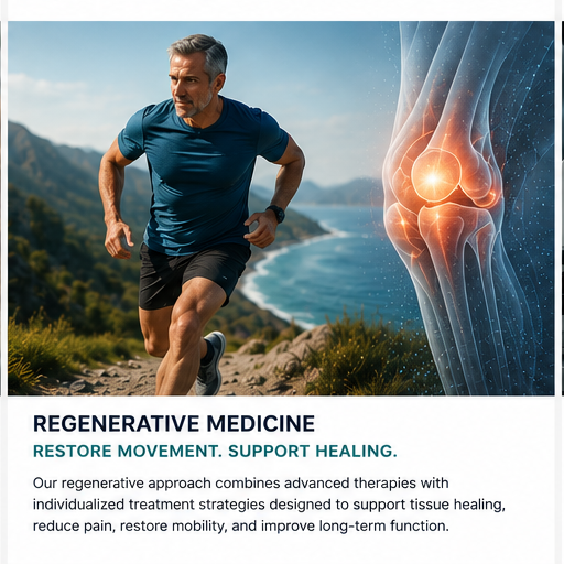 Regenerative medicine for mobility recovery and joint health